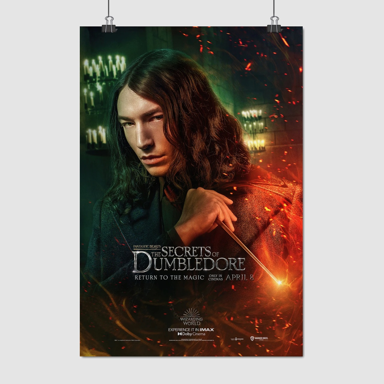 Плакат "Фантастичні звірі, Креденс, Fantastic Beasts, Credence", 60×41см