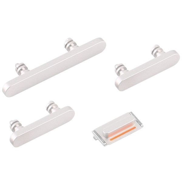 Комплект бічних кнопок iPhone 13 /13 mini сріблястий, Starlight, повний комплект, 4шт., фото 1