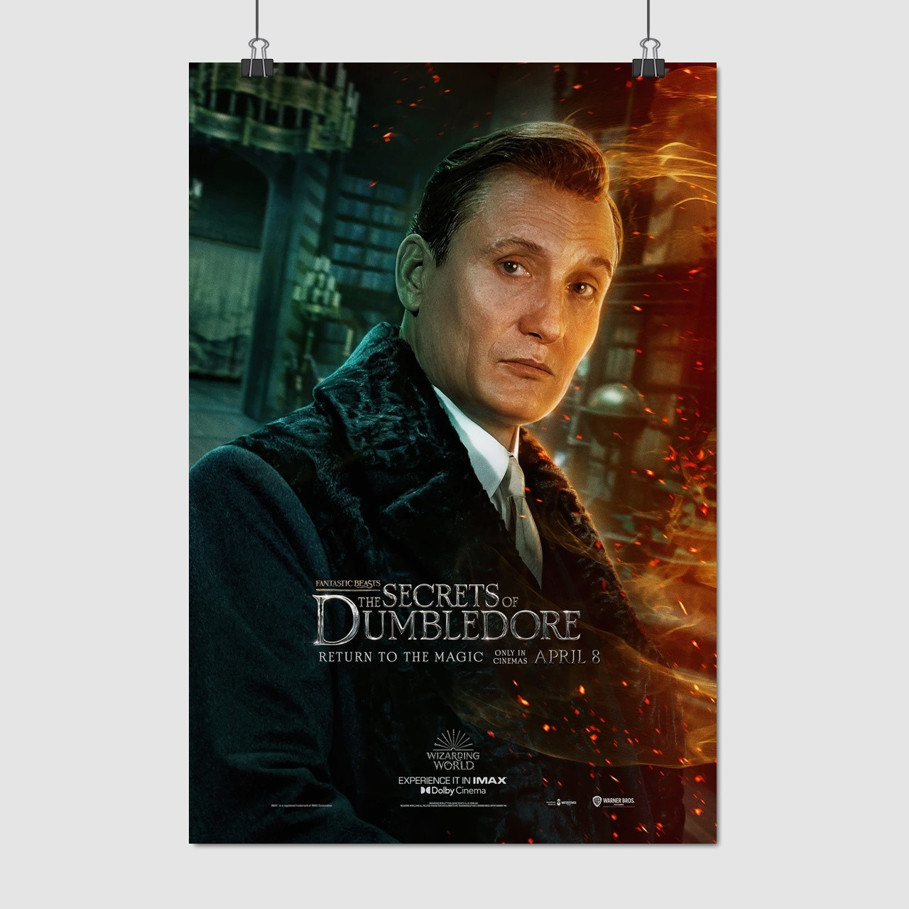 Плакат "Фантастичні звірі, Антон Фогель, Fantastic Beasts, Anton Vogel", 60×41см