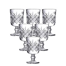 Набір чарок на ніжці 6 шт 60 мл скляні чарки для горілки, настоянки