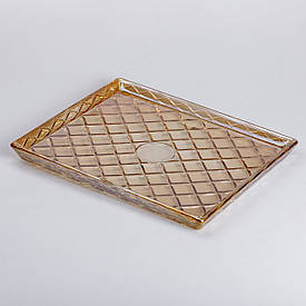 Блюдо для закусок скляне 24,5*20,5*2 см прямокутне