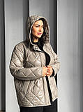 Стильна жіноча демісезонна коротка куртка утеплена стьобана -''Юстина'', фото 4