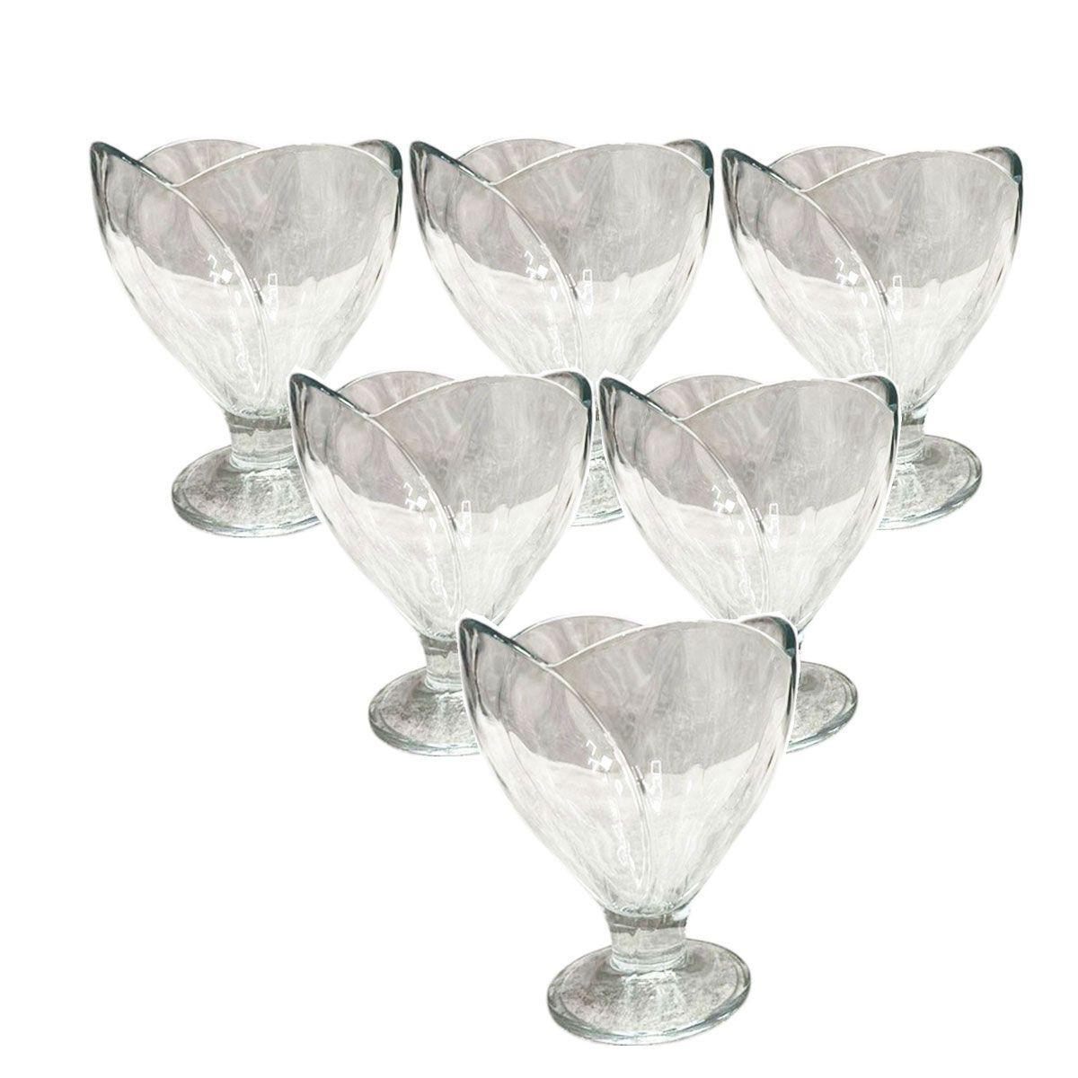 Набір креманок на ніжці 6 шт креманки скляні для десертів, морозива, желе набір 180 мл, фото 1