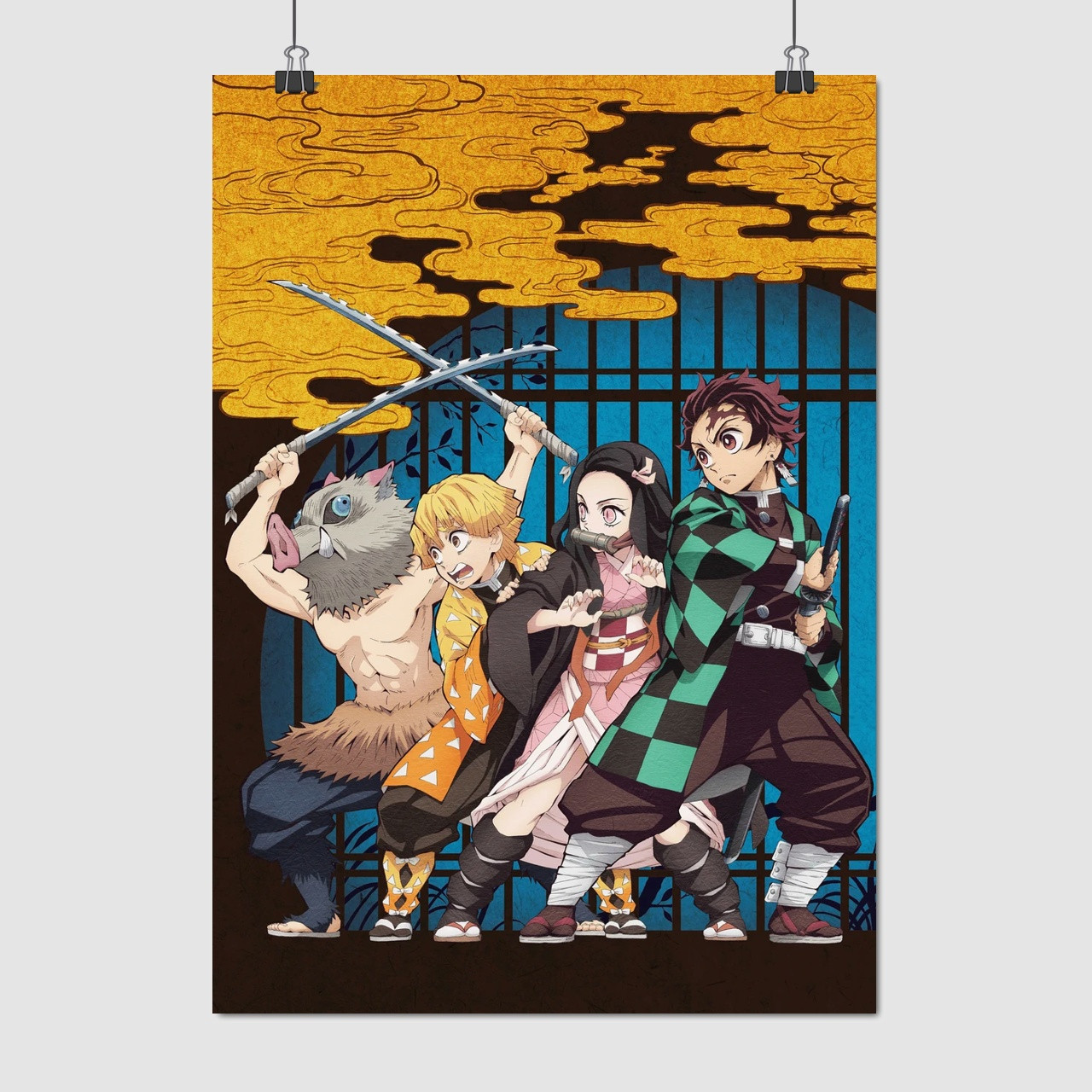 Плакат "Вбивця демонів, Demon Slayer: Kimetsu no Yaiba", 60×43см