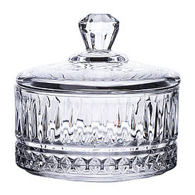 Цукерниця з кришкою скляна Ø 10 см кругла