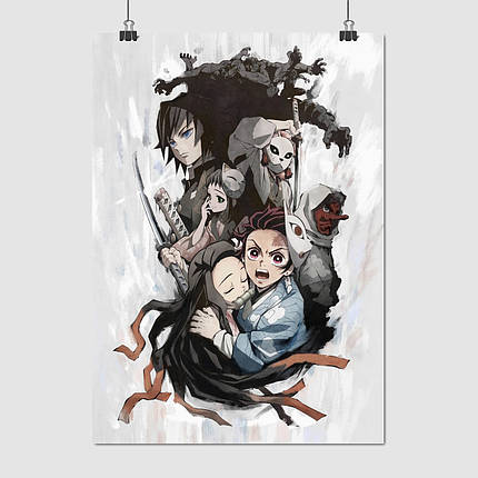 Плакат "Вбивця демонів, Demon Slayer: Kimetsu no Yaiba", 60×43см, фото 1