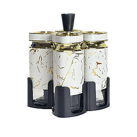 Набір баночок для спецій 4 шт 120 мл карусель для зберігання спецій