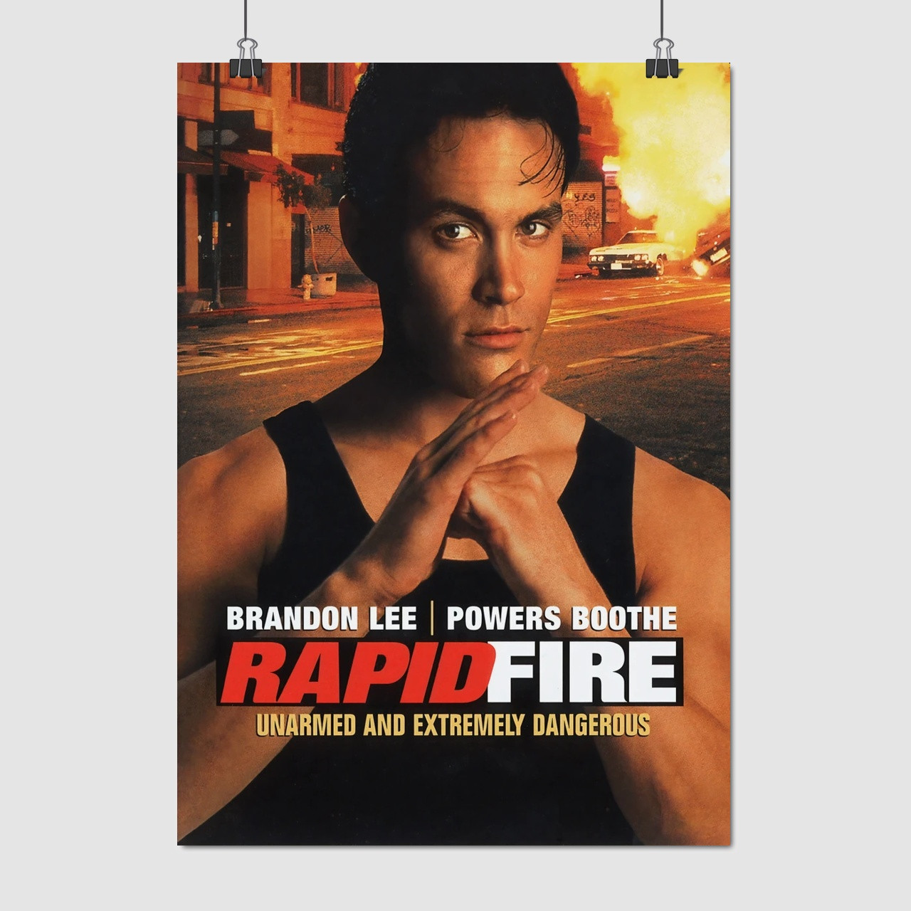 Плакат "Біглий вогонь, Rapid Fire (1992)", 60×42см