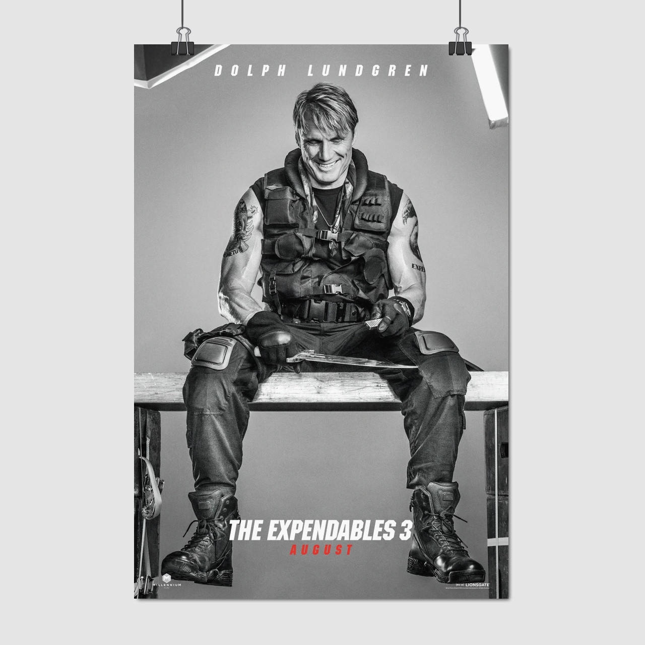 Плакат "Нестримні 3, Дольф Лундгрен, The Expendables 3 (2014)", 60×41см