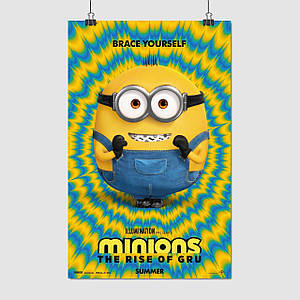 Плакат "Посіпаки: Становлення лиходія, Minions", 60×38см