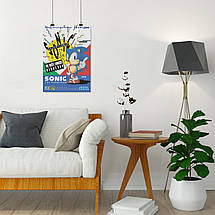 Плакат "СуперСонік, Сега Мегадрайв, Sega Mega Drive, Sonic Hedgehog (1991)", 60×43см, фото 4