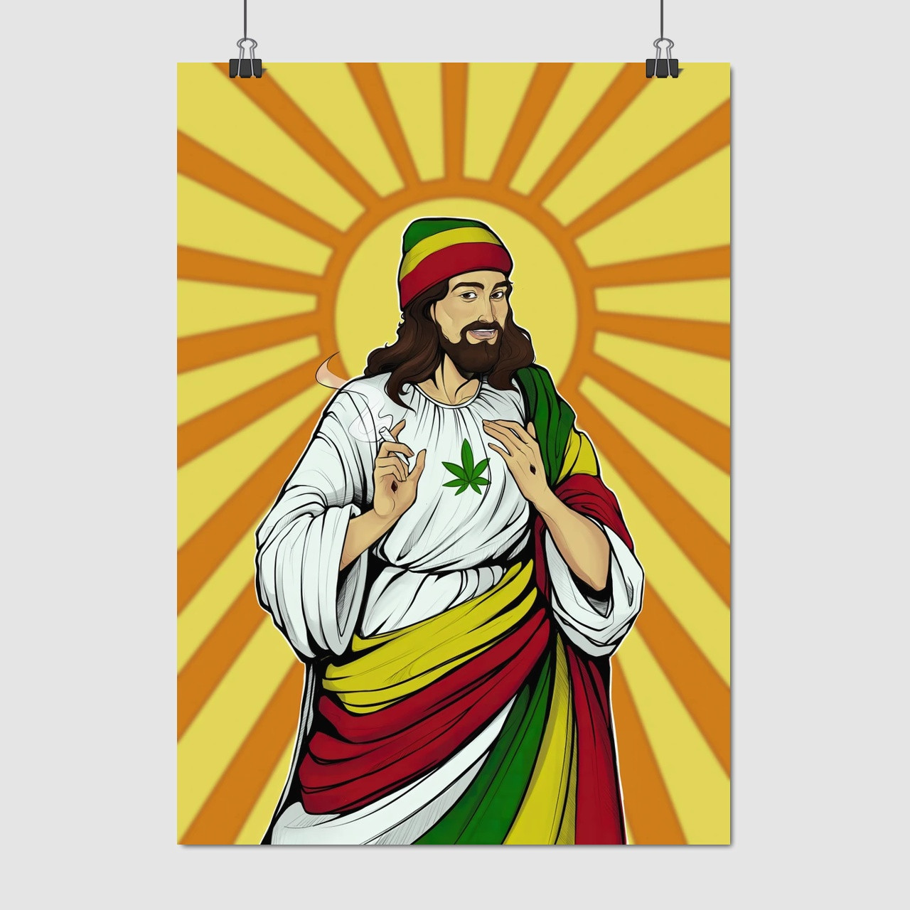 Плакат "Ісус-растаман", 60×43см