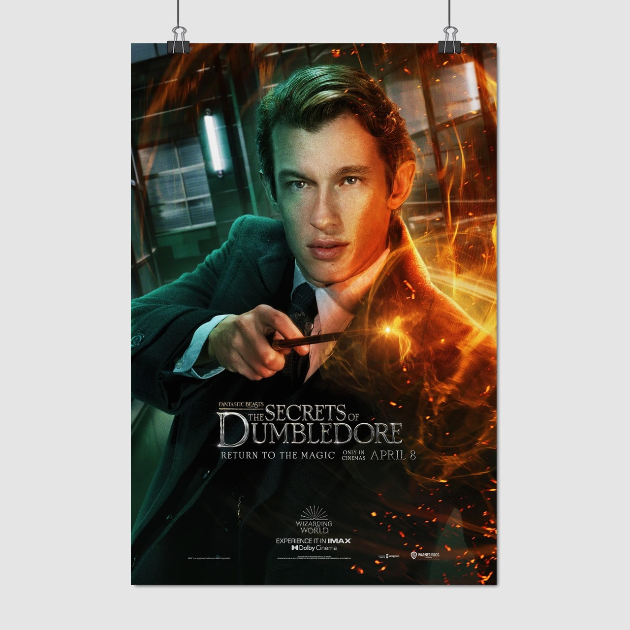 Плакат "Фантастичні звірі, Тесей Скамандер, Fantastic Beasts, Theseus Scamander", 60×41см