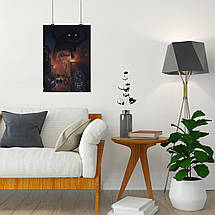 Плакат "Мем-кот ЪУЪ, котзилла, SCP", 60×42см, фото 4