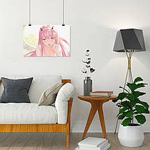 Плакат "Коханий у Франксі, Код 002, Нуль Два, Darling in the Franxx, Zero Two", 40×60см, фото 4