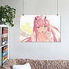 Плакат "Коханий у Франксі, Код 002, Нуль Два, Darling in the Franxx, Zero Two", 40×60см, фото 6