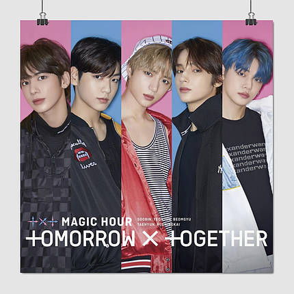 Плакат "TXT, Tomorrow X Together", 60×60см, фото 1