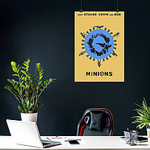 Плакат "Посіпаки, мінімалістичний, Minions", 60×42см, фото 3