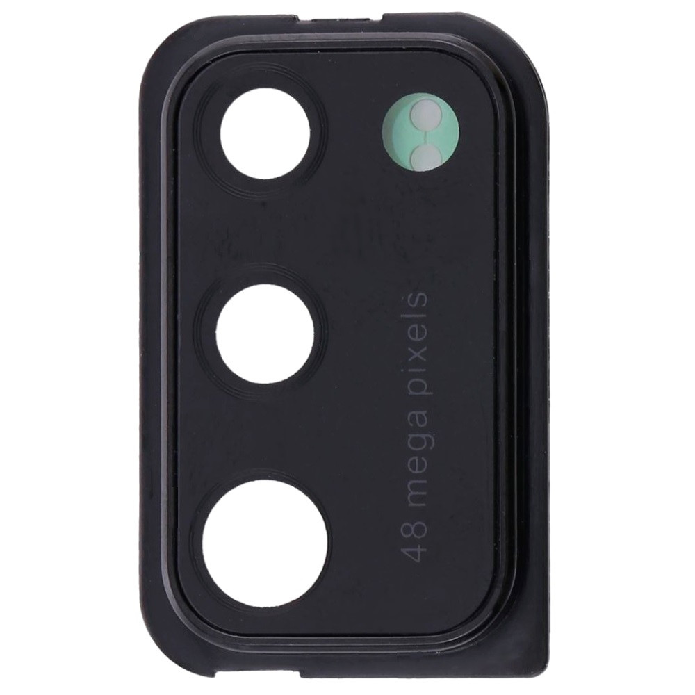 Скло камери Samsung A415 Galaxy A41 з рамкою чорного кольору, фото 1