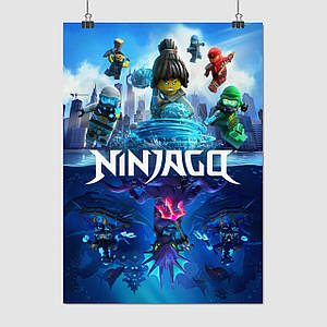 Плакат "Ніндзяго, Ninjago", 60×43см