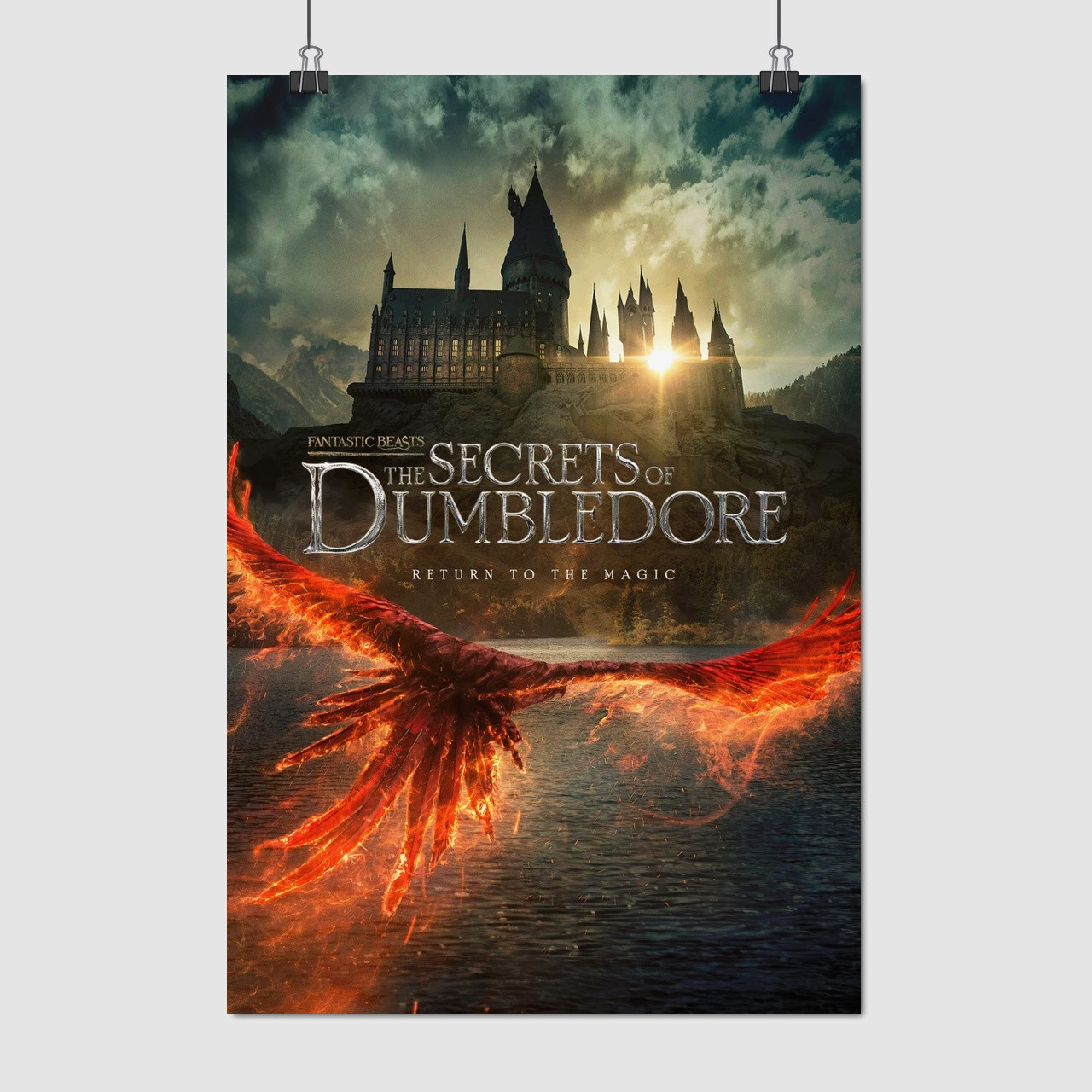 Плакат "Фантастичні звірі: Таємниці Дамблдора, Fantastic Beasts: Secrets of Dumbledore", 60×41см