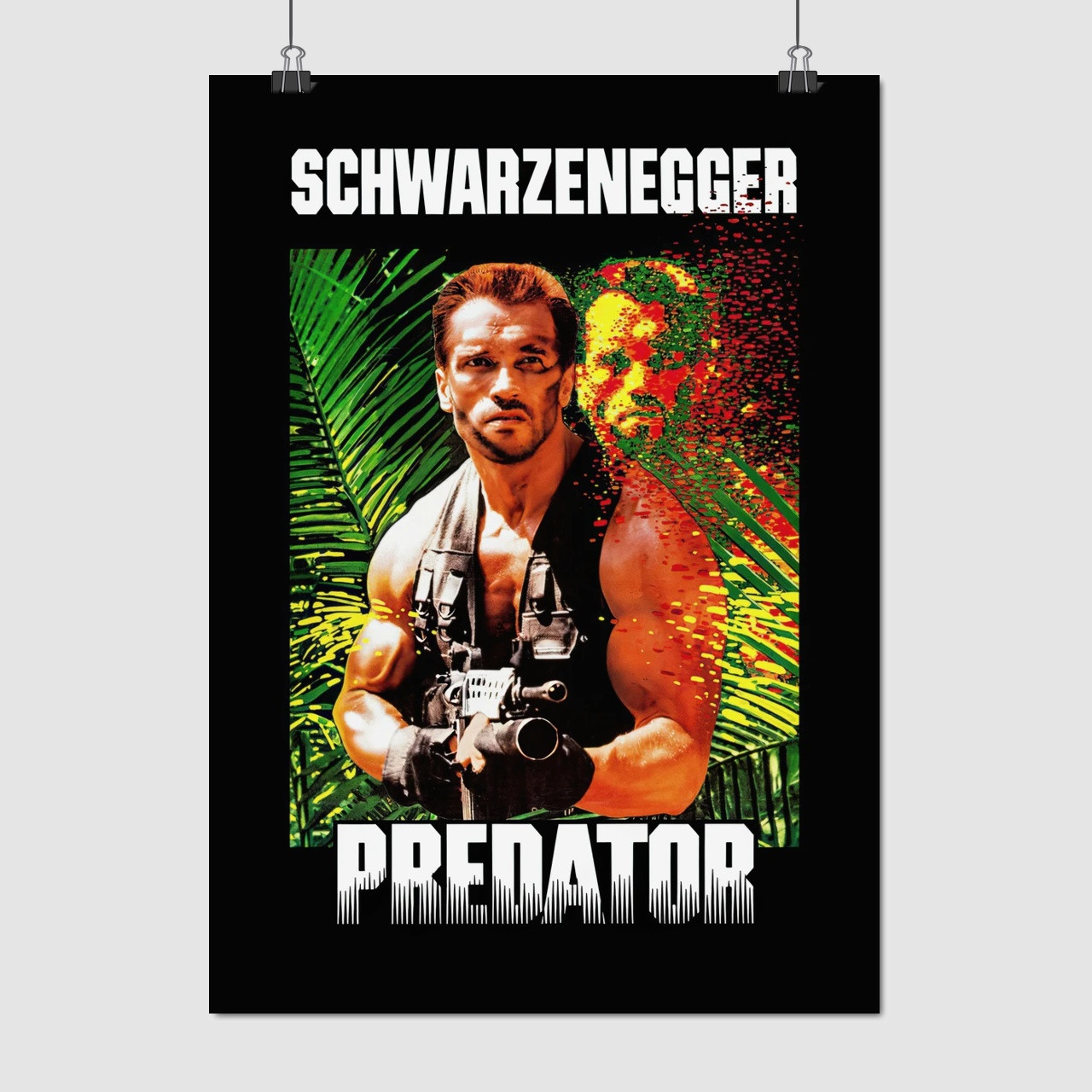 Плакат "Хижак, Арнольд Шварценеггер, Predator (1987)", 60×43см