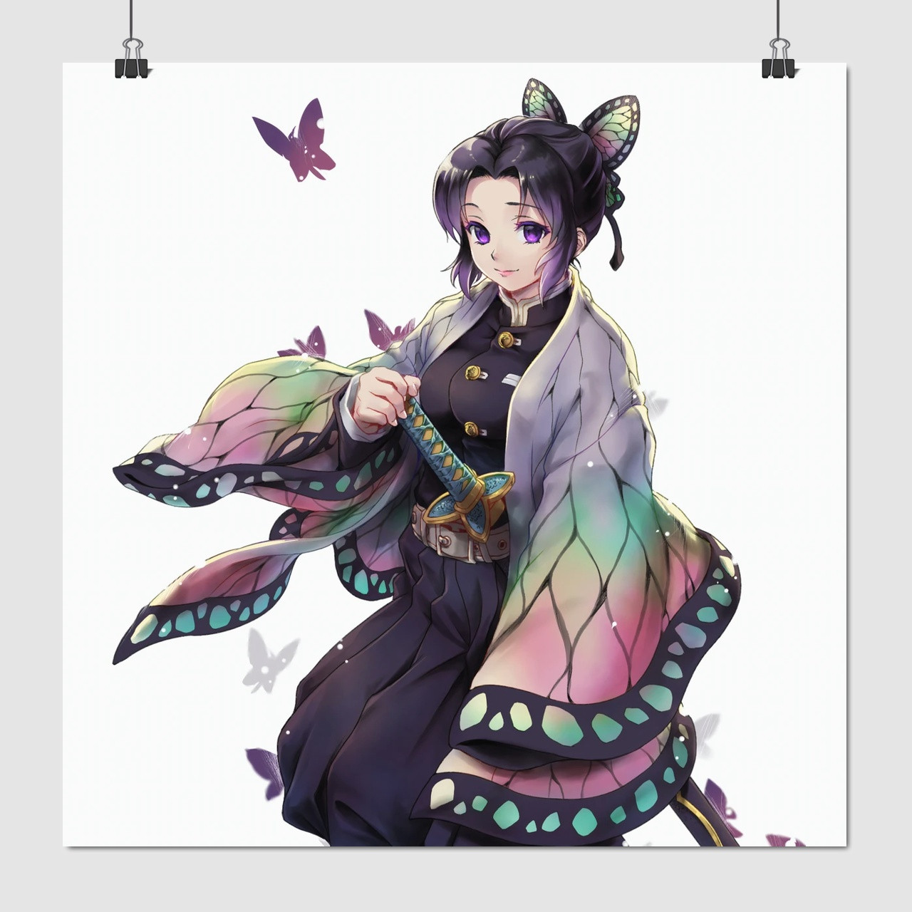 Плакат "Вбивця демонів, Demon Slayer: Kimetsu no Yaiba", 60×60см