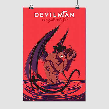 Плакат "Девілмен: Плакса, DEVILMAN crybaby", 60×40см, фото 1