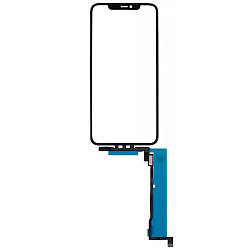 Сенсорний екран iPhone 11 Pro Max чорний, з OCA-плівкою, з сіткою динаміка, оригінал PRC