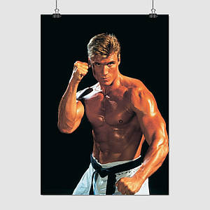 Плакат "Дольф Лундгрен, каратист, Dolph Lundgren", 60×43см