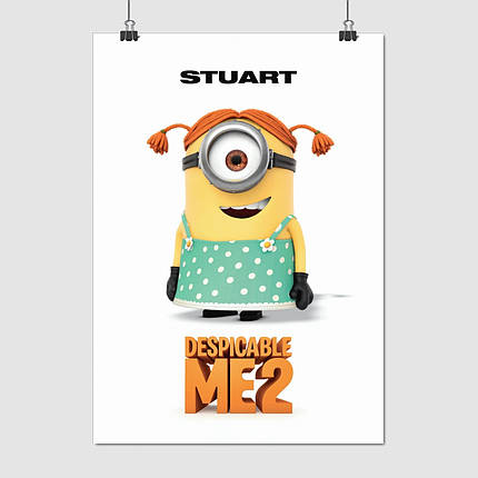 Плакат "Посіпака Стюарт, Нікчемний Я 2, Despicable Me 2 (2013)", 60×43см, фото 1