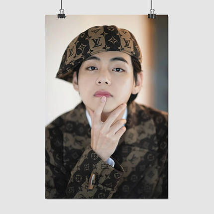 Плакат "БТС, Кім Техьон, Ві, Bangtan Boys, BTS, Kim Taehyung", 60×40см, фото 1