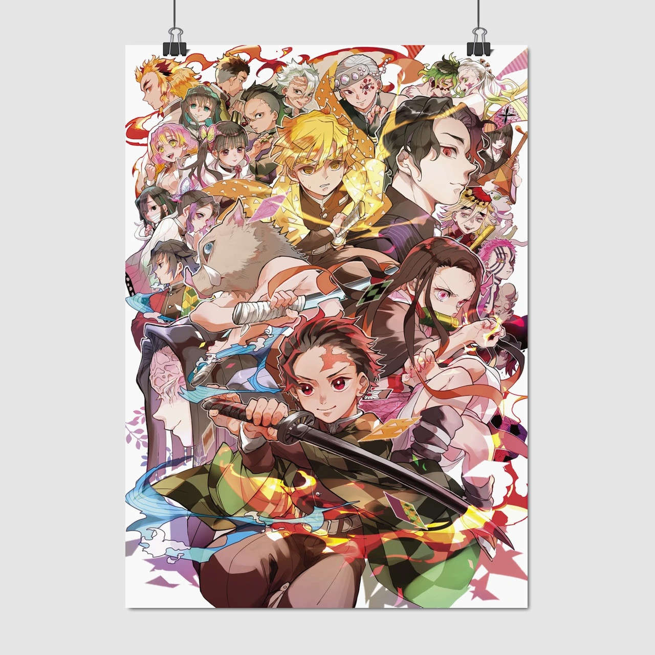 Плакат "Вбивця демонів, Demon Slayer: Kimetsu no Yaiba", 60×43см