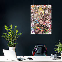 Плакат "Вбивця демонів, Demon Slayer: Kimetsu no Yaiba", 60×43см, фото 4