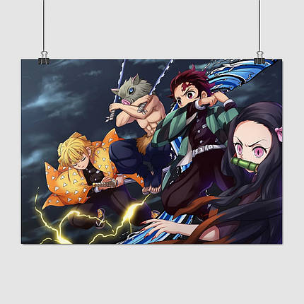 Плакат "Вбивця демонів, Demon Slayer: Kimetsu no Yaiba", 43×60см, фото 1
