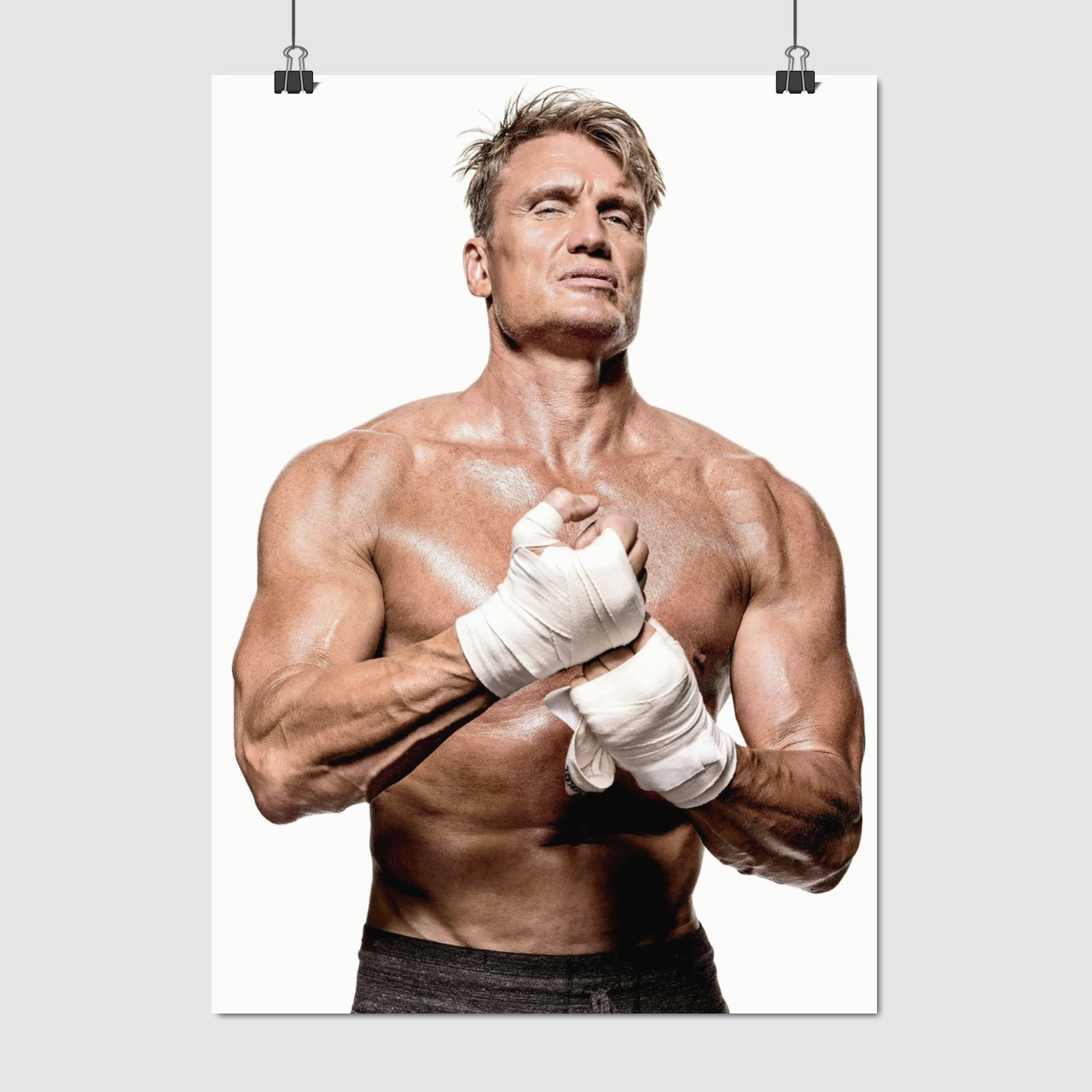 Плакат "Дольф Лундгрен, бодібілдер, Dolph Lundgren", 60×43см