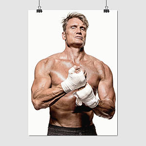 Плакат "Дольф Лундгрен, бодібілдер, Dolph Lundgren", 60×43см