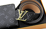 Чоловічий подарунковий набір LOUIS VUITTON ремінь, фото 3