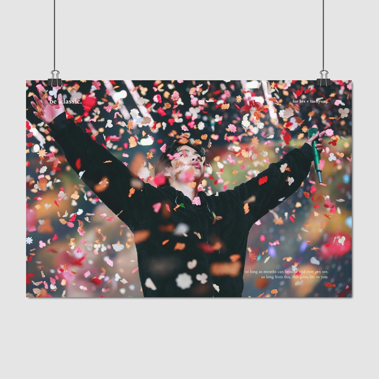 Плакат "БТС, Кім Техьон, Ві, Bangtan Boys, BTS, Kim Taehyung", 40×60см