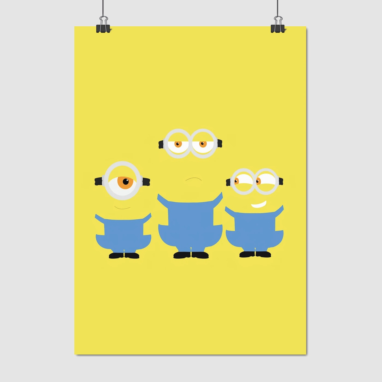 Плакат "Посіпаки, мінімалістичний, Minions", 60×43см