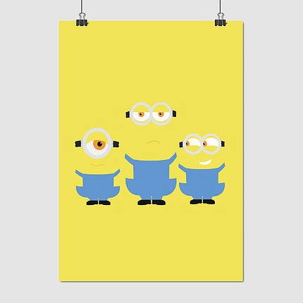 Плакат "Посіпаки, мінімалістичний, Minions", 60×43см, фото 1