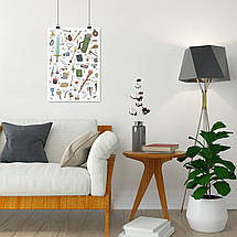 Плакат "Ігрові ДНД-предмети, DnD", 60×43см, фото 4