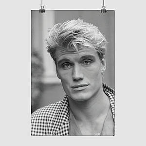 Плакат "Дольф Лундгрен у молодості, Dolph Lundgren", 60×40см