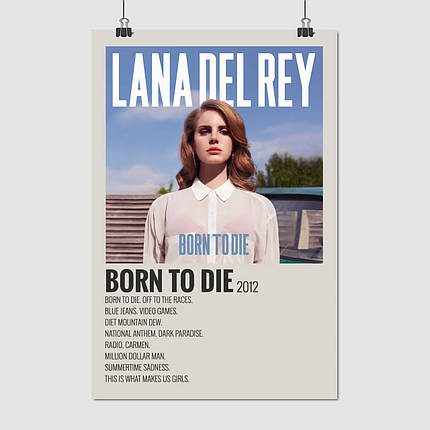 Плакат "Лана Дель Рей, Lana Del Rey, Burn To Die (2012)", 60×40см, фото 1