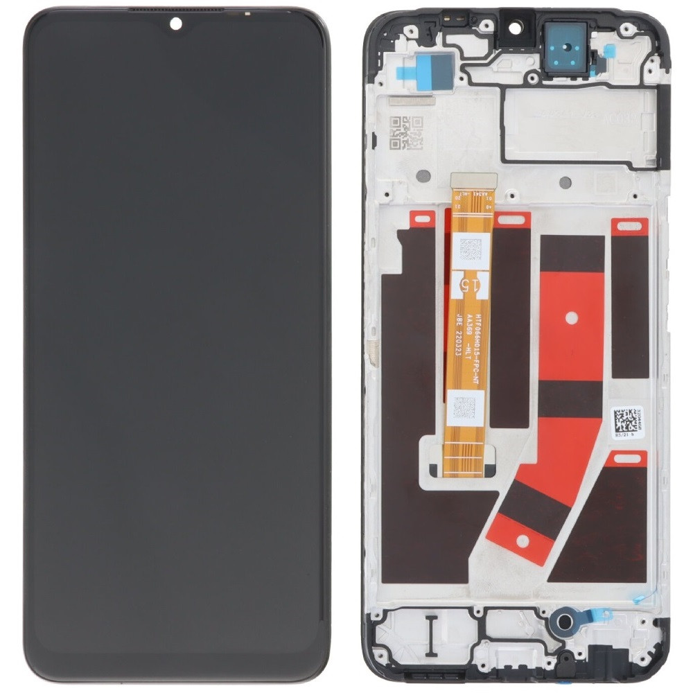 Дисплей Oppo A57 4G /A57s /A57e /A77 4G чорний, з рамкою, фото 1