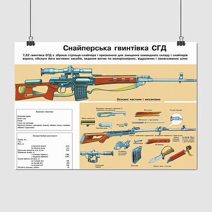 Плакат "Снайперська гвинтівка СГД", 41×60см, фото 1