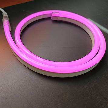 Неон Led 220V рожевий 1 метр (комплект з вилкою)