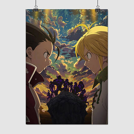 Плакат "Сім смертних гріхів, Nanatsu no Taizai", 60×43см, фото 1