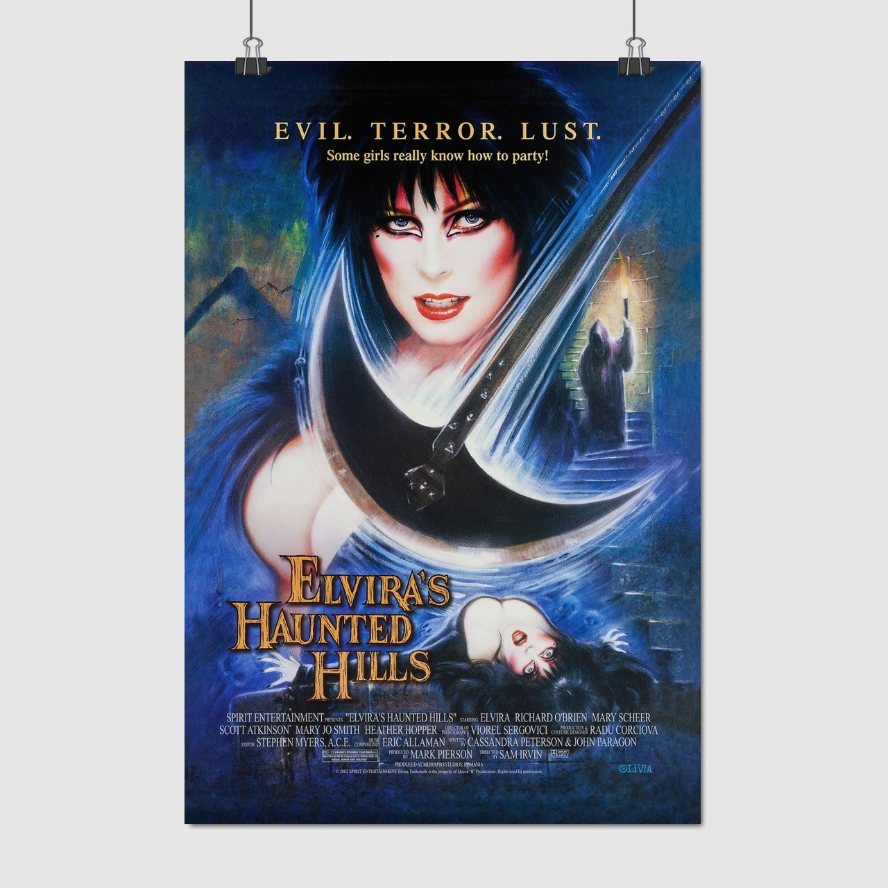 Плакат "Ельвіра — володарка темряви 2, Elvira's Haunted Hills (2001)", 60×41см
