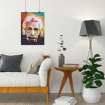 Плакат "Альберт Ейнштейн, поп-арт, Albert Einstein", 60×43см, фото 4
